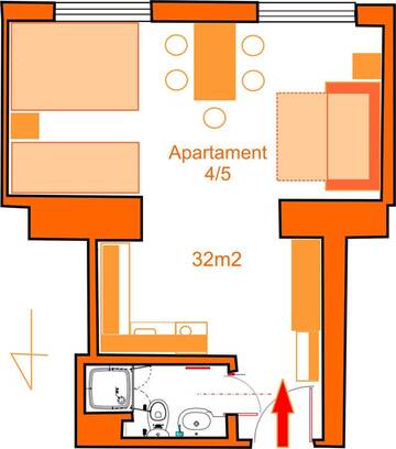 Фото номера Семейный номер-студио (для 5 взрослых) Апартаменты Apartamenty Kubalonka г. Истебна 5