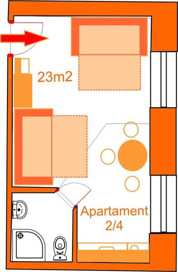 Фото номера Семейный номер-студио (для 4 взрослых) Апартаменты Apartamenty Kubalonka г. Истебна 5